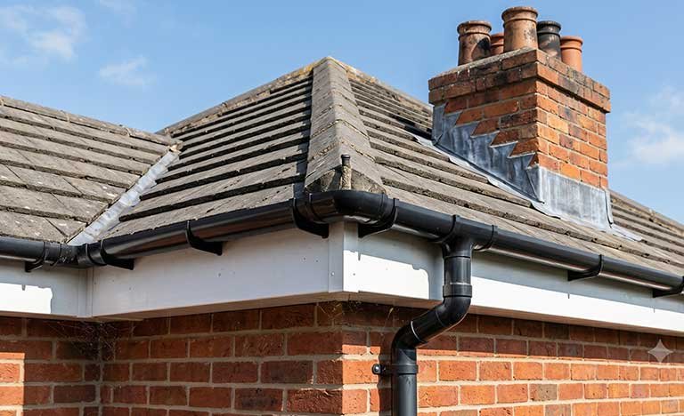 New uPVC fascias, soffits and guttering with leadwork