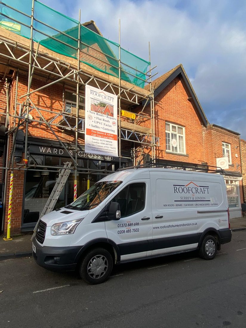Commercial Roofing in progress by Roofcraft