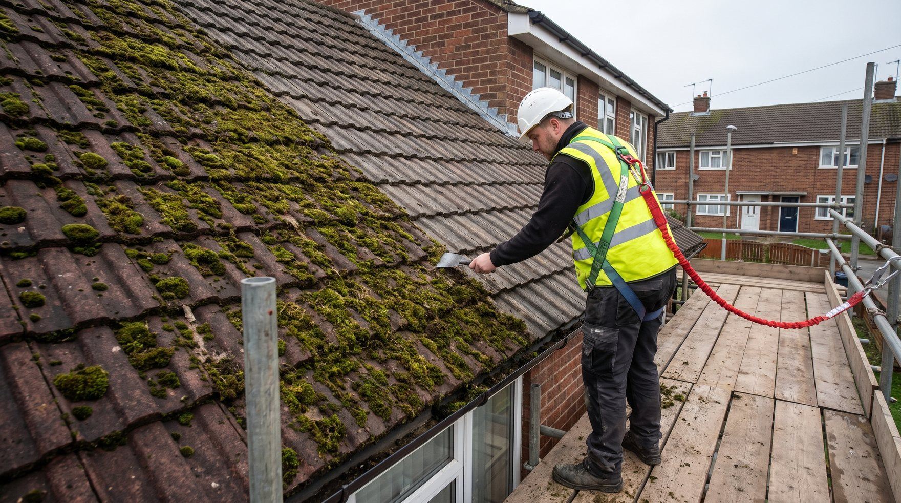 Roof Moss Removal by Roofcraft of Surrey and London