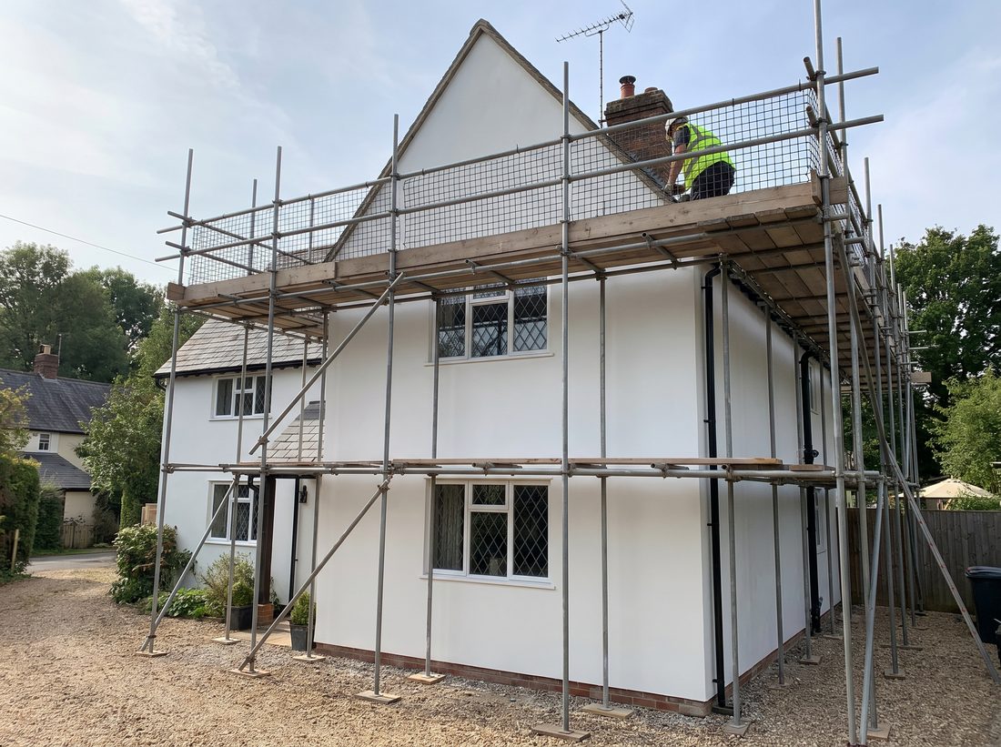 Rendering & Exterior Painting in progress by Roofcraft