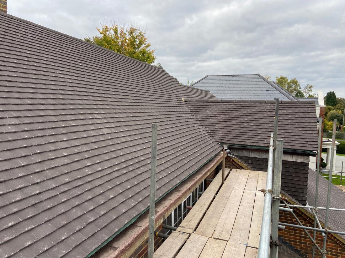 Slate Roofs in progress by Roofcraft